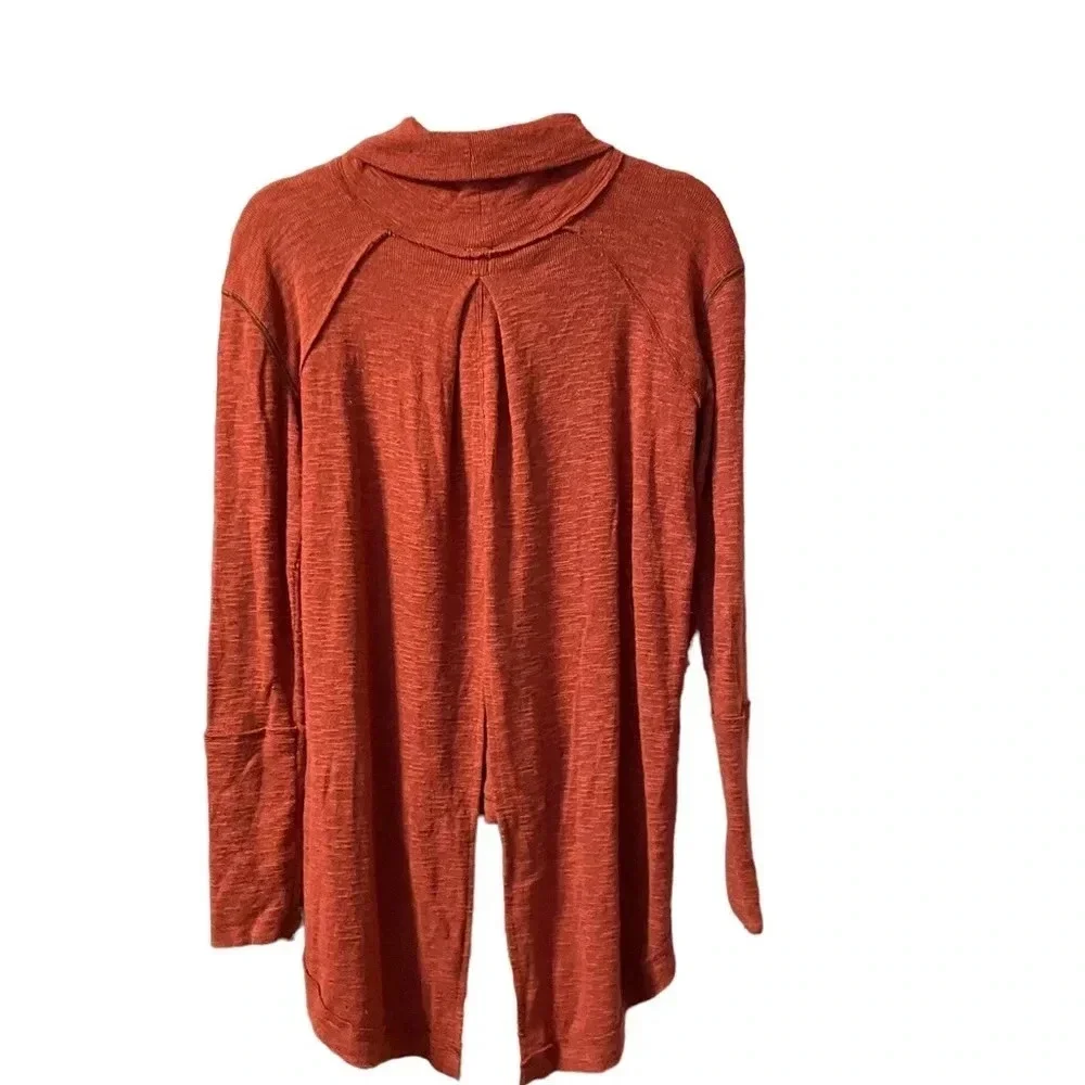 FREE PEOPLE SPLIT BACK TURTLENECK TUNIC TOP